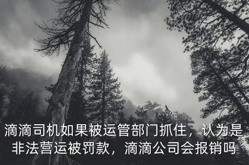 滴滴司機(jī)如果被運(yùn)管部門抓住，認(rèn)為是非法營運(yùn)被罰款，滴滴公司會(huì)報(bào)銷嗎