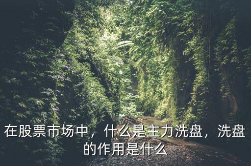 在股票市場中，什么是主力洗盤，洗盤的作用是什么