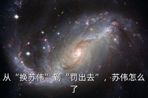 從“換蘇偉”到“罰出去”，蘇偉怎么了