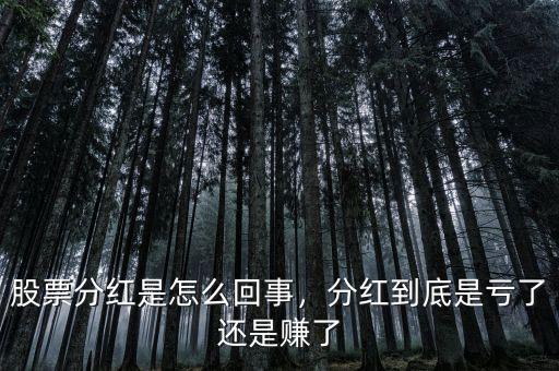 股票分紅是怎么回事，分紅到底是虧了還是賺了