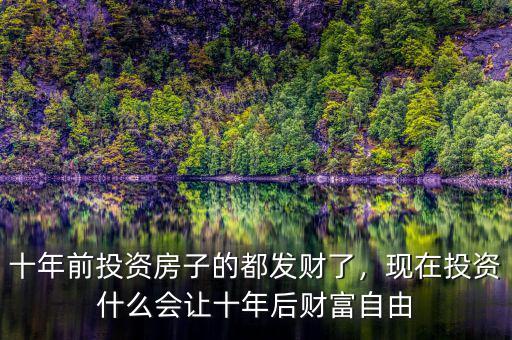 十年前投資房子的都發(fā)財了，現(xiàn)在投資什么會讓十年后財富自由