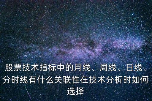股票技術指標中的月線、周線、日線、分時線有什么關聯性在技術分析時如何選擇