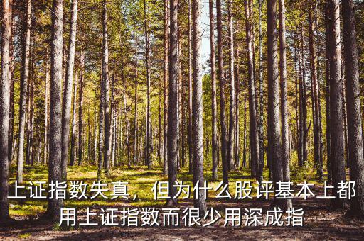 上證指數(shù)失真，但為什么股評基本上都用上證指數(shù)而很少用深成指