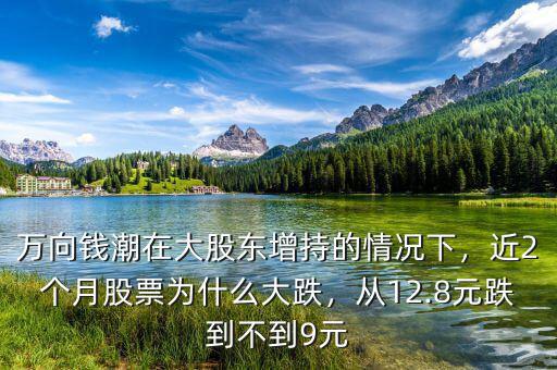 萬向錢潮在大股東增持的情況下，近2個月股票為什么大跌，從12.8元跌到不到9元