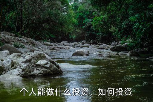 個人能做什么投資，如何投資