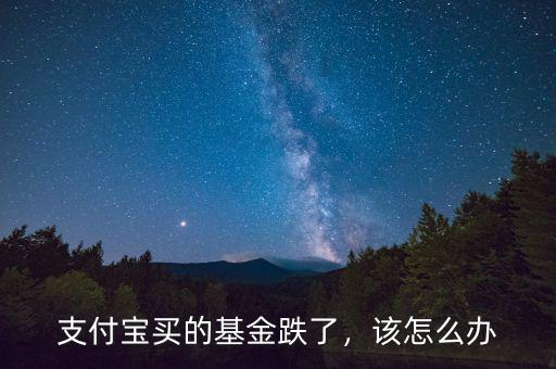 支付寶買的基金跌了，該怎么辦