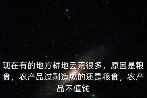 現(xiàn)在有的地方耕地丟荒很多，原因是糧食，農(nóng)產(chǎn)品過剩造成的還是糧食，農(nóng)產(chǎn)品不值錢