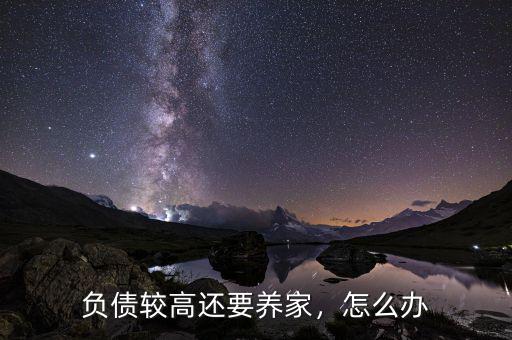 負(fù)債較高還要養(yǎng)家，怎么辦