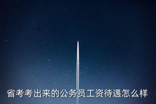 省考考出來的公務員工資待遇怎么樣