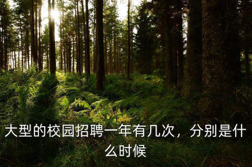 大型的校園招聘一年有幾次，分別是什么時候
