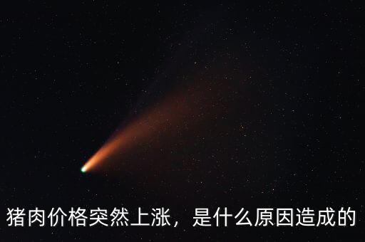 豬肉價(jià)格突然上漲，是什么原因造成的