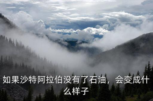 如果沙特阿拉伯沒有了石油，會變成什么樣子