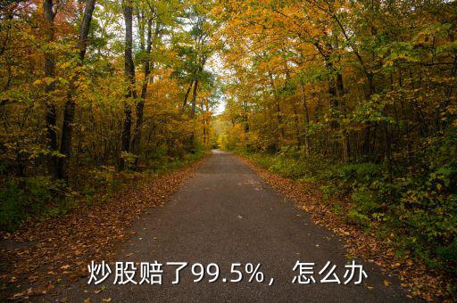 炒股賠了99.5%，怎么辦