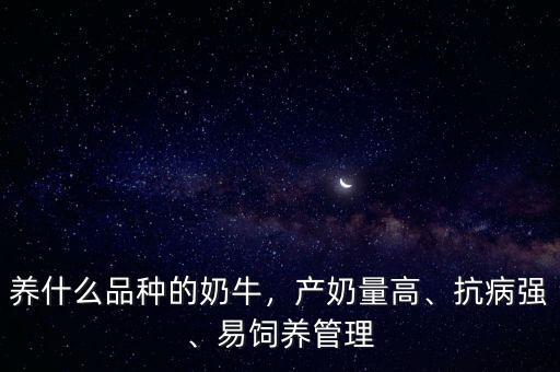養(yǎng)什么品種的奶牛，產(chǎn)奶量高、抗病強(qiáng)、易飼養(yǎng)管理