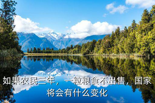 如果農(nóng)民三年，一粒糧食不出售，國(guó)家將會(huì)有什么變化