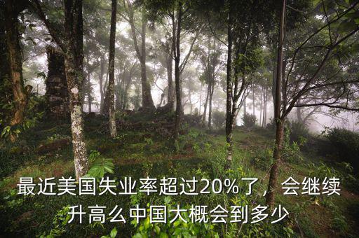 最近美國失業(yè)率超過20%了，會繼續(xù)升高么中國大概會到多少