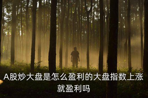 大盤(pán)指數(shù)是怎么來(lái)的,A股炒大盤(pán)是怎么盈利的