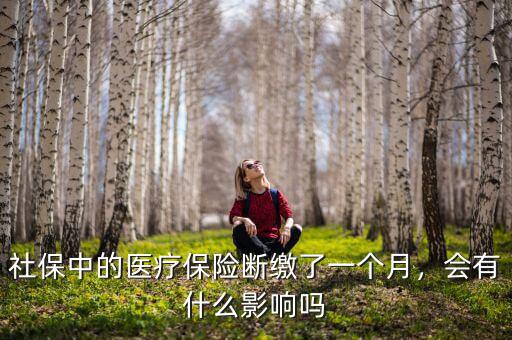 社保中的醫(yī)療保險斷繳了一個月，會有什么影響嗎