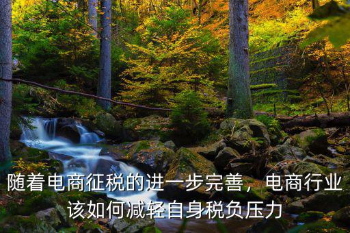 隨著電商征稅的進(jìn)一步完善，電商行業(yè)該如何減輕自身稅負(fù)壓力