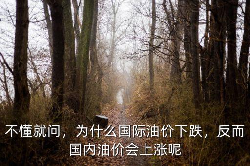 不懂就問，為什么國際油價下跌，反而國內(nèi)油價會上漲呢