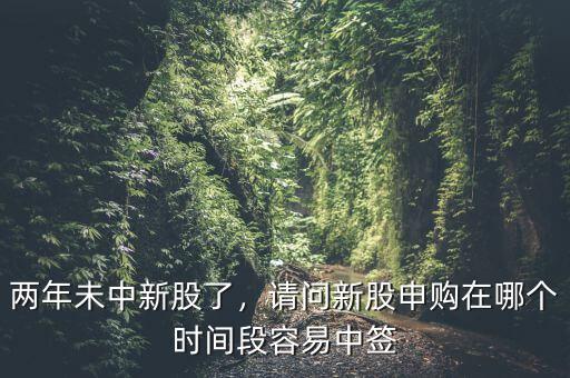兩年未中新股了，請(qǐng)問(wèn)新股申購(gòu)在哪個(gè)時(shí)間段容易中簽