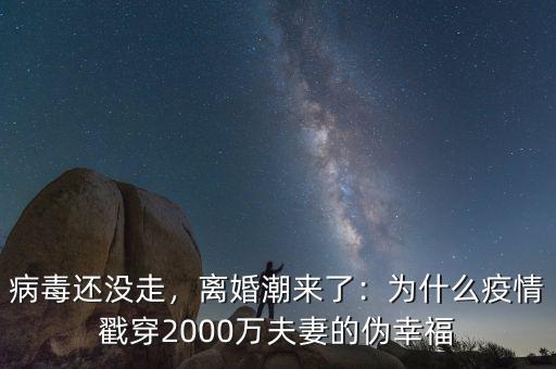 病毒還沒走，離婚潮來了：為什么疫情戳穿2000萬夫妻的偽幸福