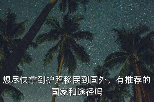 想盡快拿到護(hù)照移民到國(guó)外，有推薦的國(guó)家和途徑嗎