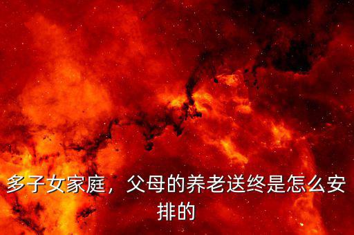 多子女家庭，父母的養(yǎng)老送終是怎么安排的
