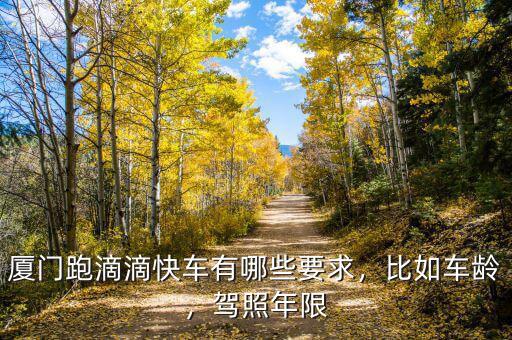 廈門(mén)跑滴滴快車(chē)有哪些要求，比如車(chē)齡，駕照年限