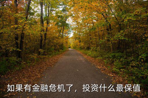 如果有金融危機了，投資什么最保值