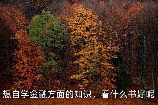 想自學(xué)金融方面的知識(shí)，看什么書好呢
