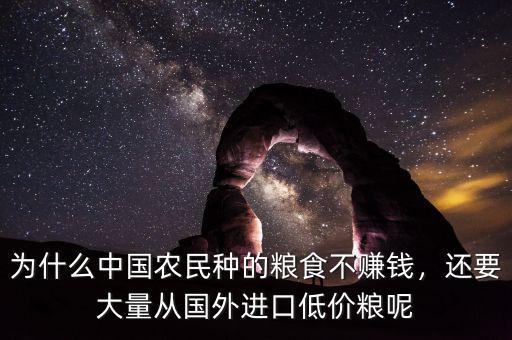 為什么中國農民種的糧食不賺錢，還要大量從國外進口低價糧呢