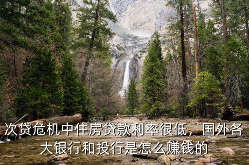 次貸危機(jī)中住房貸款利率很低，國(guó)外各大銀行和投行是怎么賺錢的