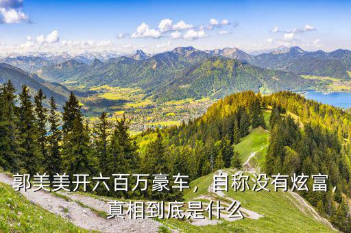 郭美美為什么炫富,郭美美開(kāi)六百萬(wàn)豪車(chē)