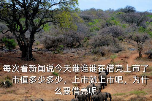 每次看新聞?wù)f今天誰誰誰在借殼上市了，市值多少多少，上市就上市吧，為什么要借殼呢
