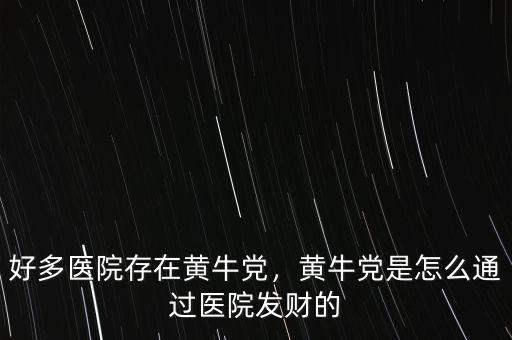 好多醫(yī)院存在黃牛黨，黃牛黨是怎么通過醫(yī)院發(fā)財(cái)?shù)? class=