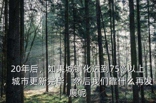 20年后，如果城鎮(zhèn)化達到75%以上，城市更新完畢，然后我們靠什么再發(fā)展呢