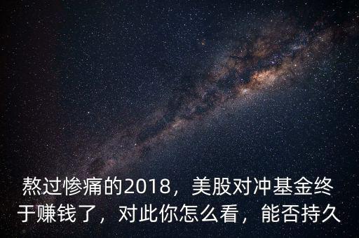 熬過慘痛的2018，美股對沖基金終于賺錢了，對此你怎么看，能否持久