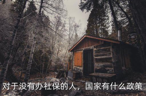 對于沒有辦社保的人，國家有什么政策