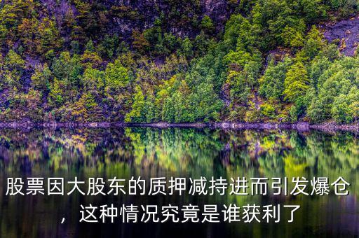 股票因大股東的質(zhì)押減持進而引發(fā)爆倉，這種情況究竟是誰獲利了