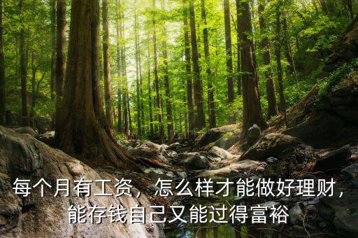 每個月有工資，怎么樣才能做好理財(cái)，能存錢自己又能過得富裕