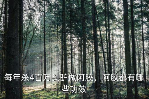 每年殺4百萬(wàn)頭驢做阿膠，阿膠都有哪些功效