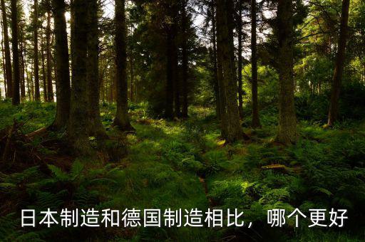 日本制造和德國制造相比，哪個更好