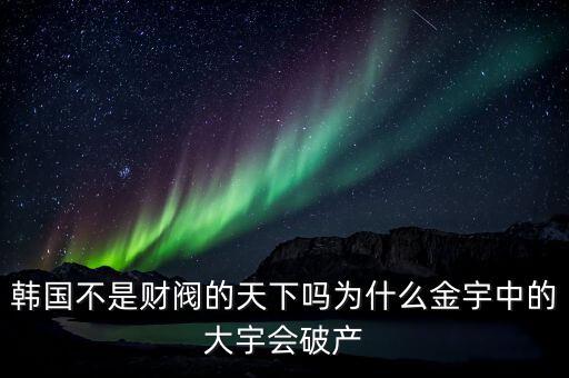 為什么財(cái)閥不會破產(chǎn),為什么金宇中的大宇會破產(chǎn)
