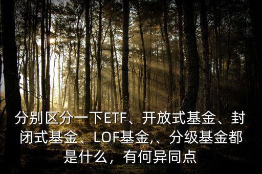 分別區(qū)分一下ETF、開放式基金、封閉式基金、LOF基金,、分級基金都是什么，有何異同點(diǎn)
