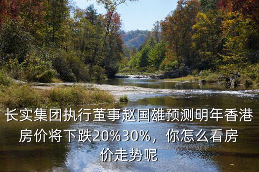 長實集團執(zhí)行董事趙國雄預測明年香港房價將下跌20%30%，你怎么看房價走勢呢
