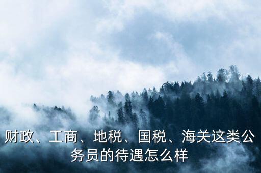 財政、工商、地稅、國稅、海關(guān)這類公務(wù)員的待遇怎么樣