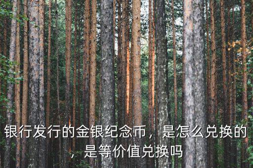銀行發(fā)行的金銀紀(jì)念幣，是怎么兌換的，是等價(jià)值兌換嗎