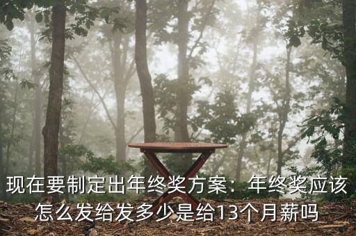 現(xiàn)在要制定出年終獎(jiǎng)方案：年終獎(jiǎng)應(yīng)該怎么發(fā)給發(fā)多少是給13個(gè)月薪嗎
