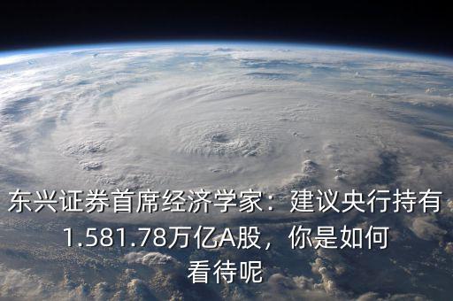 東興證券首席經(jīng)濟學家：建議央行持有1.581.78萬億A股，你是如何看待呢